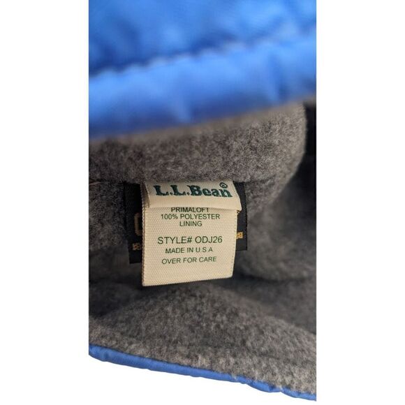 LL Bean‎ Goretex Ear Flap Ball Cap Medium Hat Polartec Fleece Lined USA Blue - Picture 7 of 8